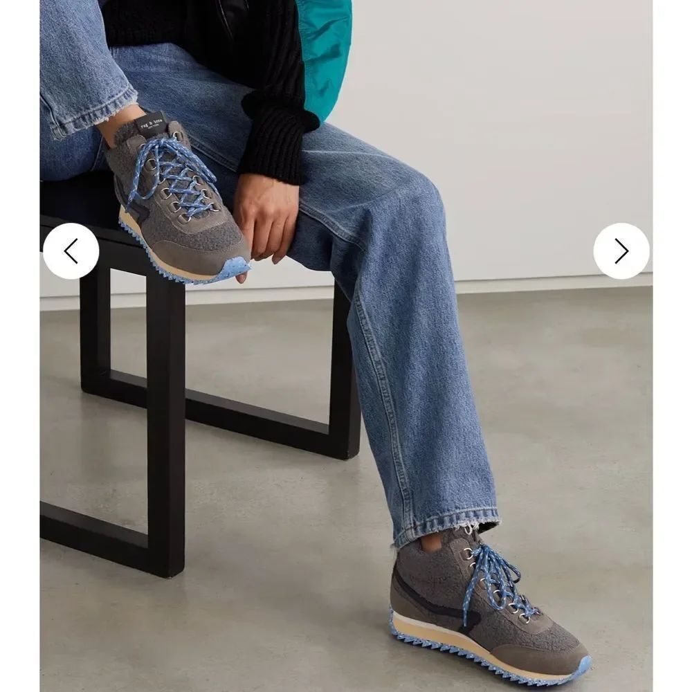 Rag & Bone Retro Hiker Size US 9.5 EUR 40 Color Smoke Sherpa Recycled Fleece